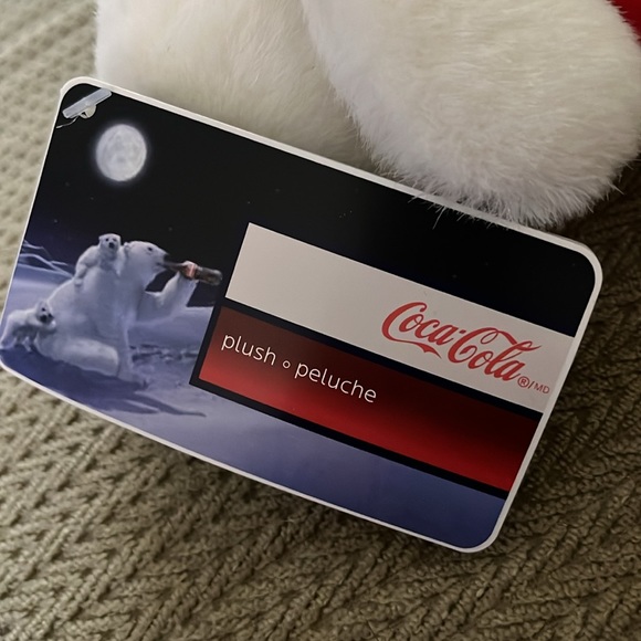 Vintage NWT 2007 Coca Cola Plush Polar Bear w/ Scarf 10” Toy Stuffed Animal - Picture 8 of 10